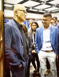 Microsoft CEO Satya Nadella with Avathon’s Sandeep Gupta